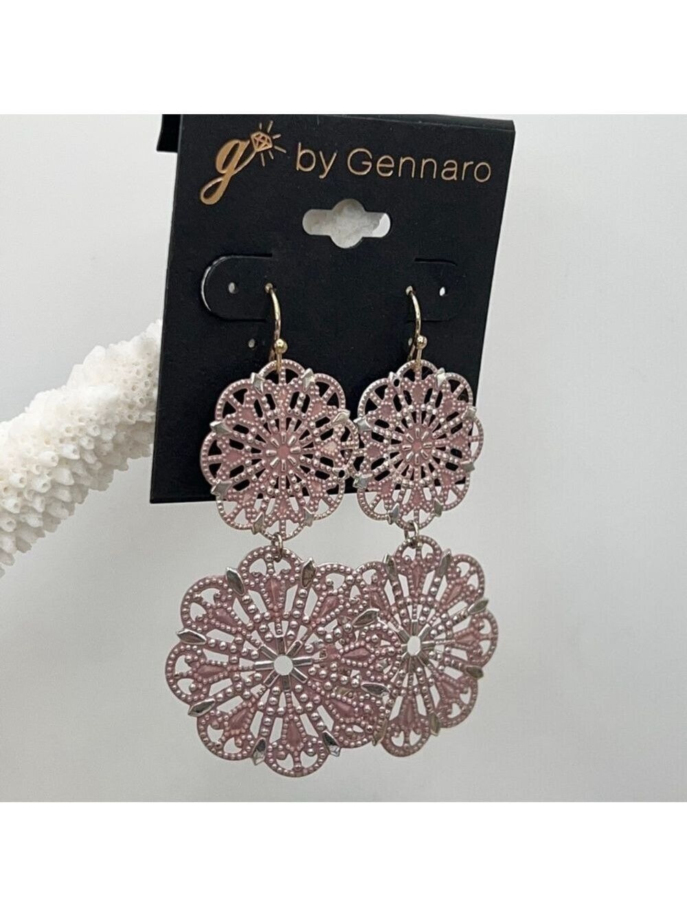 Gennaro Silver Pink Dangle Earrings